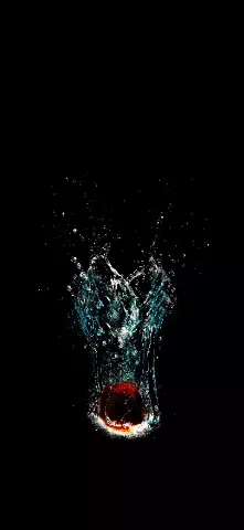 Objects Amoled Wallpaper with Water, Font & Glass