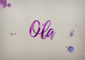Ola Watercolor Name DP