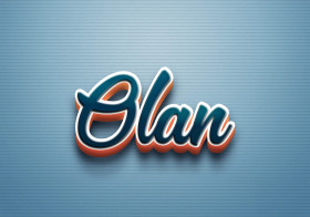 Cursive Name DP: Olan