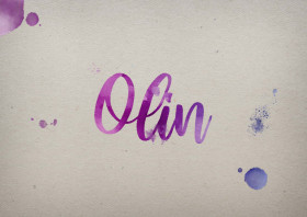 Olin Watercolor Name DP