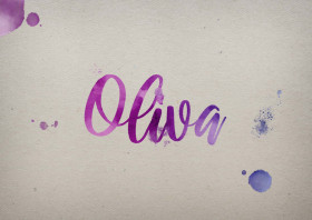 Oliva Watercolor Name DP