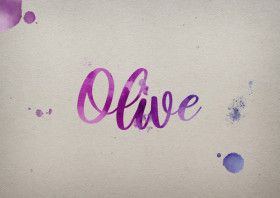 Olive Watercolor Name DP