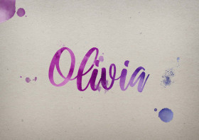 Olivia Watercolor Name DP