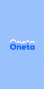 Name DP: Oneta