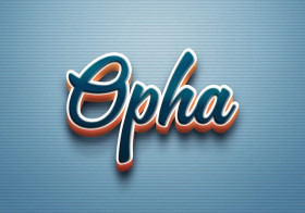 Cursive Name DP: Opha