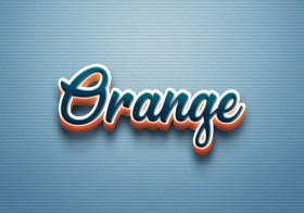 Cursive Name DP: Orange