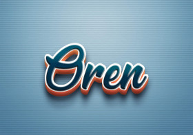 Cursive Name DP: Oren