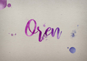Oren Watercolor Name DP