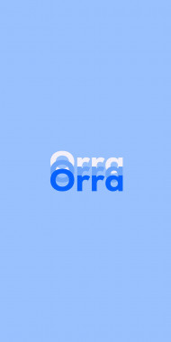 Name DP: Orra