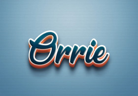 Cursive Name DP: Orrie