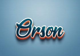 Cursive Name DP: Orson