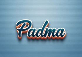 Cursive Name DP: Padma