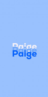 Name DP: Paige