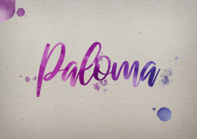 Paloma Watercolor Name DP