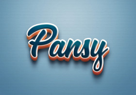 Cursive Name DP: Pansy