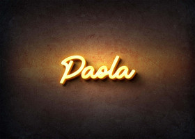 Glow Name Profile Picture for Paola
