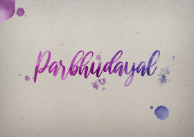 Parbhudayal Watercolor Name DP