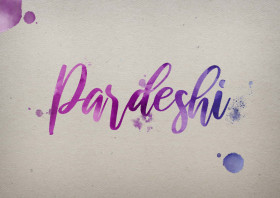 Pardeshi Watercolor Name DP