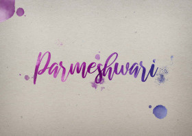 Parmeshwari Watercolor Name DP