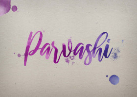Parvashi Watercolor Name DP