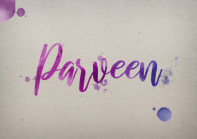 Parveen Watercolor Name DP