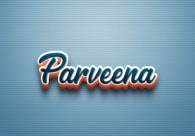 Cursive Name DP: Parveena