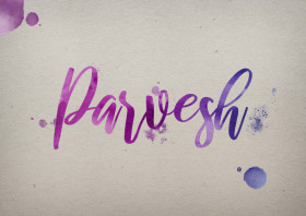 Parvesh Watercolor Name DP
