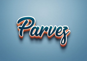 Cursive Name DP: Parvez