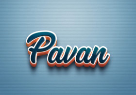 Cursive Name DP: Pavan