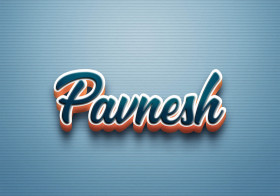 Cursive Name DP: Pavnesh
