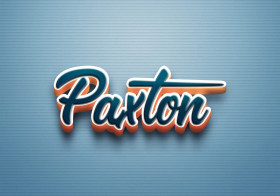 Cursive Name DP: Paxton