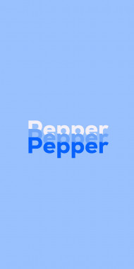 Name DP: Pepper