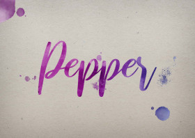Pepper Watercolor Name DP