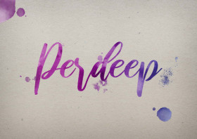 Perdeep Watercolor Name DP