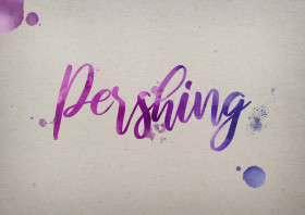 Pershing Watercolor Name DP