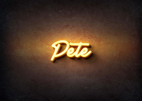Glow Name Profile Picture for Pete