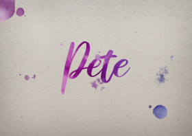 Pete Watercolor Name DP