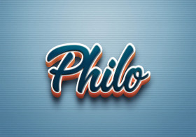 Cursive Name DP: Philo