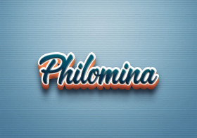 Cursive Name DP: Philomina