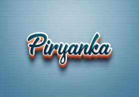 Cursive Name DP: Piryanka