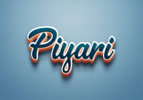 Cursive Name DP: Piyari