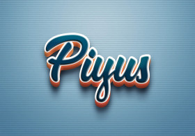 Cursive Name DP: Piyus