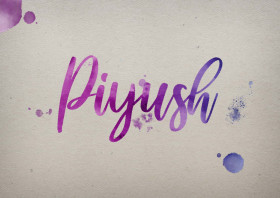 Piyush Watercolor Name DP