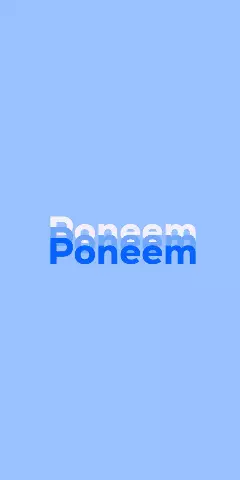 Name DP: Poneem