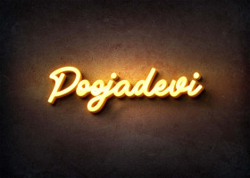 Glow Name Profile Picture for Poojadevi