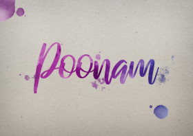 Poonam Watercolor Name DP