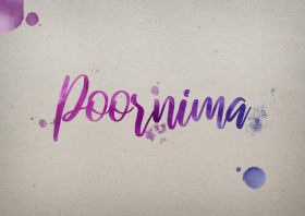 Poornima Watercolor Name DP