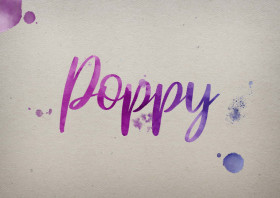 Poppy Watercolor Name DP