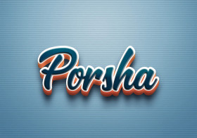 Cursive Name DP: Porsha