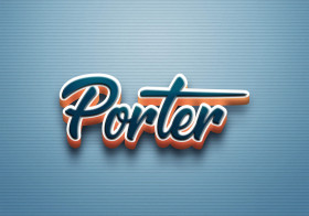 Cursive Name DP: Porter